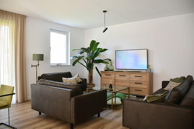 Woonkamer van villa Regal in Kamperland