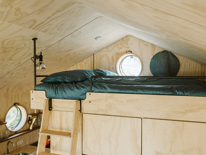 Impressie van de slaapvide in deze cabin voor 5 personen