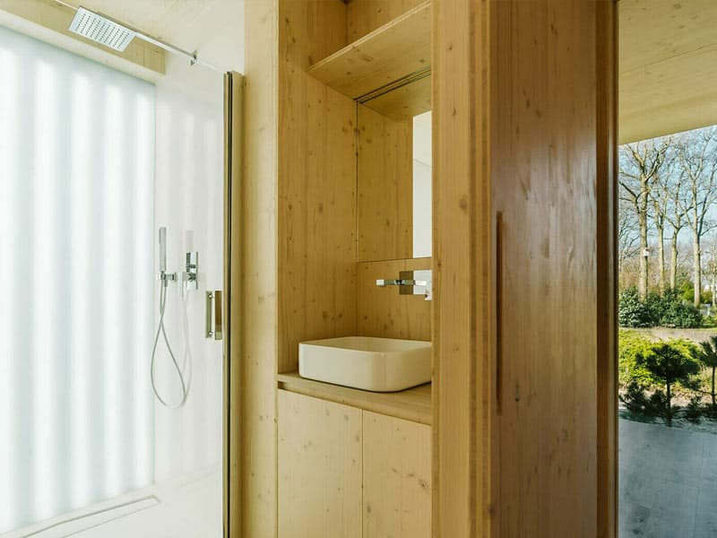 Impressie van de badkamer in deze bungalow voor 6 personen