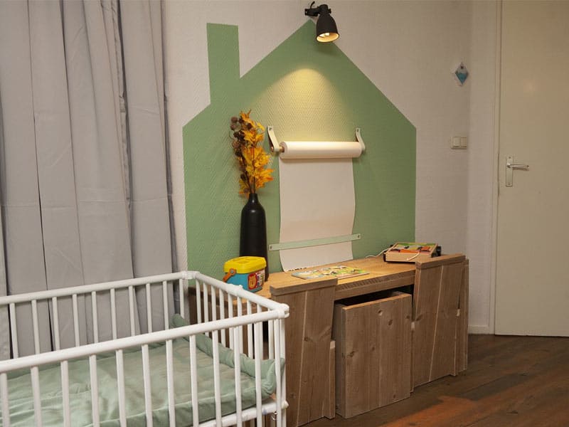 Impressie van een speelhoekje in de bungalow op de Boshoek in Voorthuizen