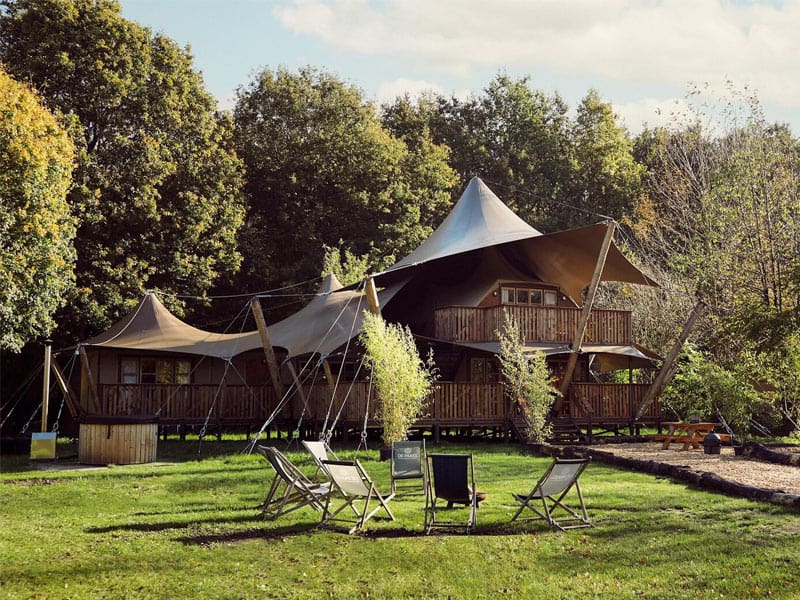 Impressie van de lodge voor 6 personen Hacienda op Glamping de Parel in Zeewolde