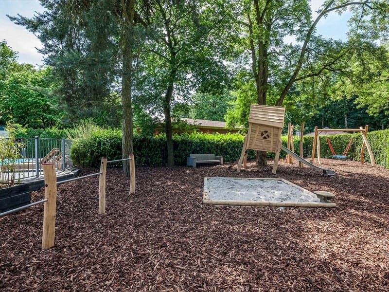 Impressie van de speeltuin op het bungalowpark bij de Veluwe