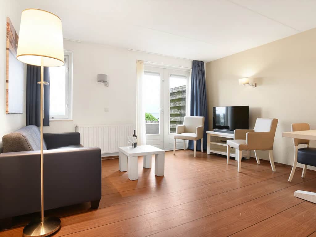 Impressie van de woonkamer in het appartement voor 4 personen op Summio Parc Port Greve 4SG in Zeeland