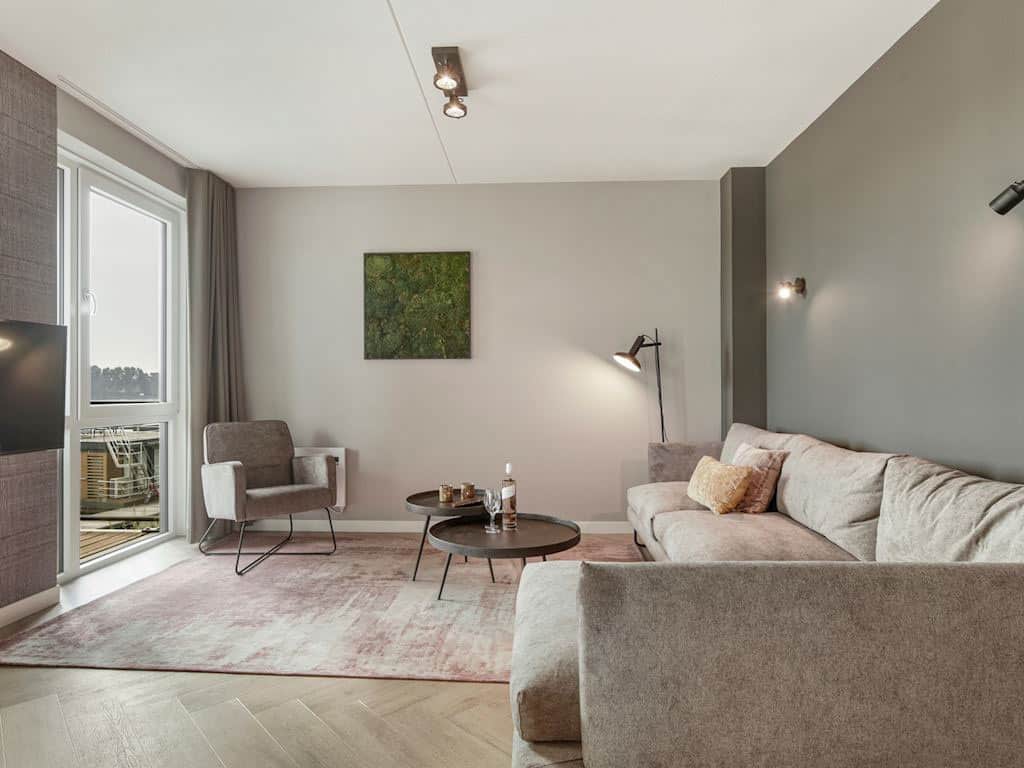 Impressie van de woonkamer in de 2-persoons loft 2A op Landal Marina Resort Well