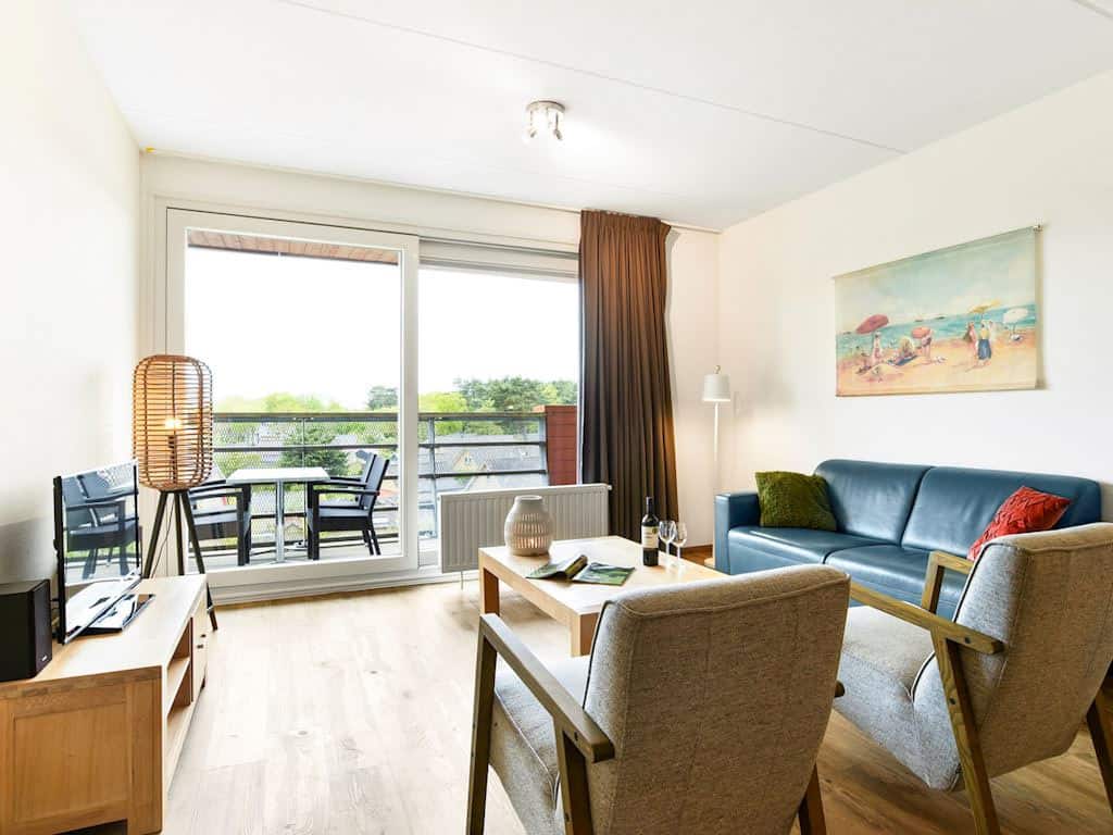 Impressie van de woonkamer in appartement 4CA voor 4 personen bij Landal West-Terschelling