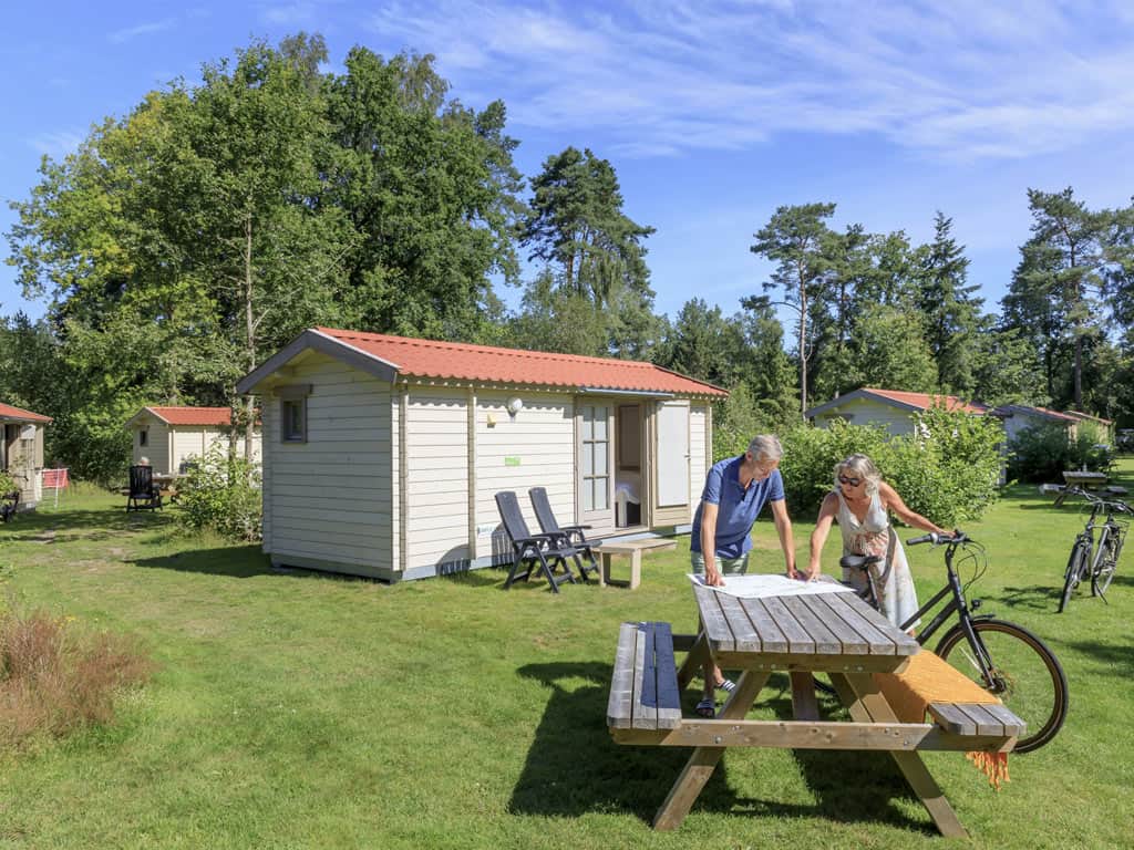 Impressie van een aantal van de huisjes die je kan huren op vakantiepark en camping RCN de Roggeberg