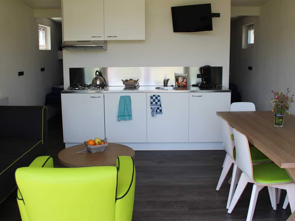 Impressie van het interieur van het 5-persoons chalet Zonnestraal op Molecaten Park Waterbos op Voorne-Putten