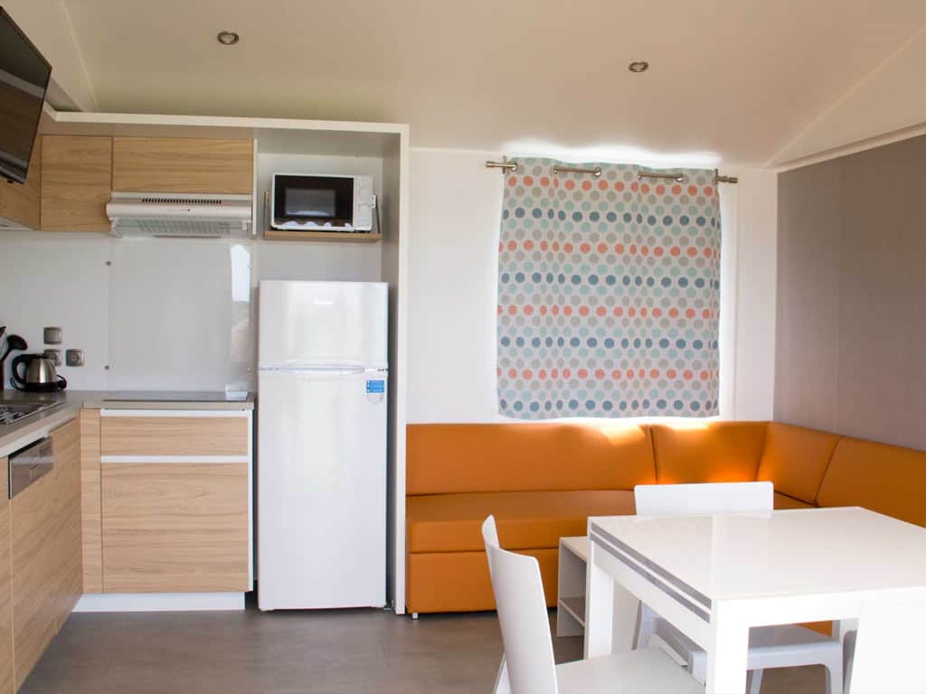 Impressie van het interieur in het 6-persoons chalet Pioen op Molecaten Park Wijde Blick in Renesse
