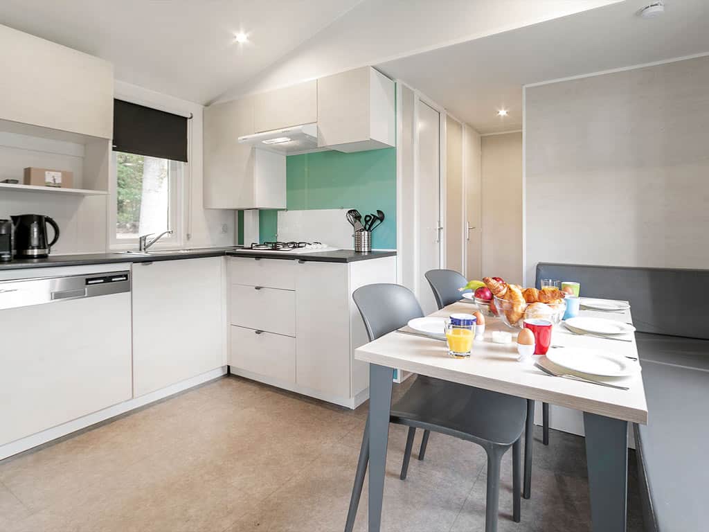 Impressie van het interieur van het 5-persoons chalet Grutto op Molecaten Park De Agnietenberg