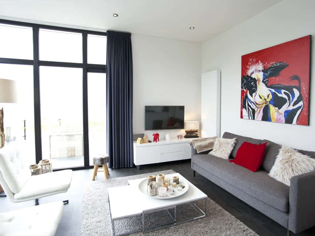 Impressie van de inrichting van het 4-persoons chalet Cube Exclusif 4 op EuroParcs Bad Hoophuizen
