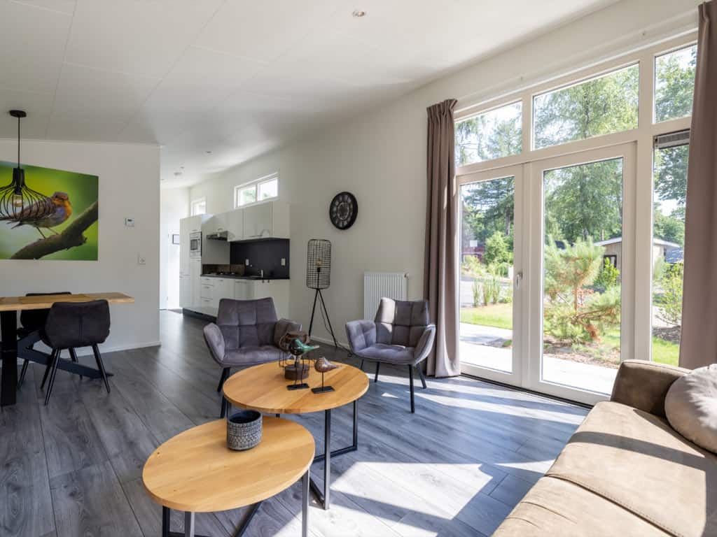 Impressie van het interieur van het 4-persoons chalet Heidehoeve op vakantiepark De Rimboe & De Woeste Hoogte