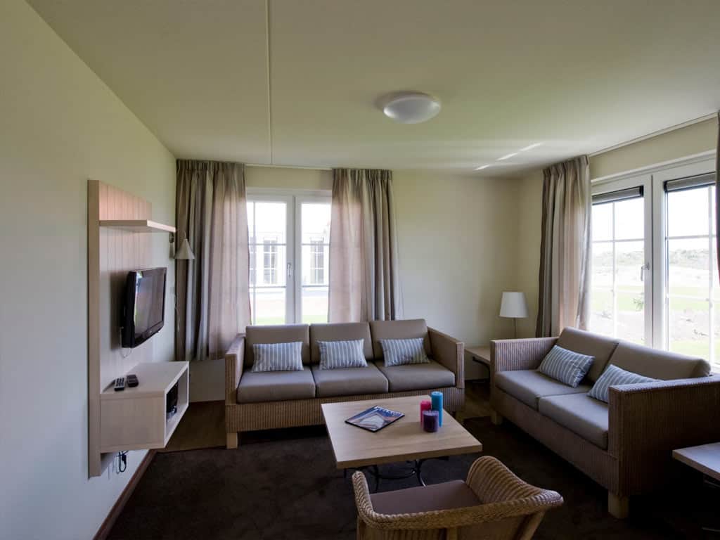 Impressie van de inrichting van villa 6B voor 6 personen op Roompot Noordzee Résidence Cadzand-Bad
