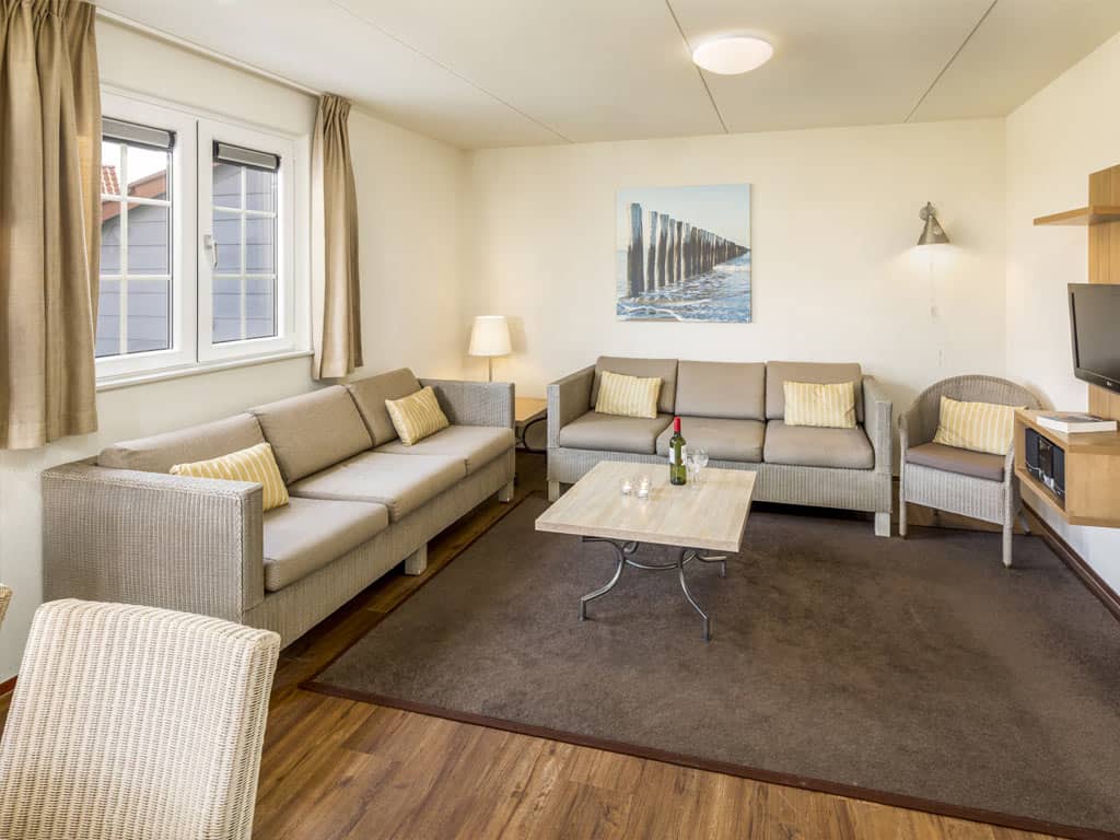 Impressie van de inrichting van villa 8M voor 8 personen op Roompot Noordzee Résidence Cadzand-Bad