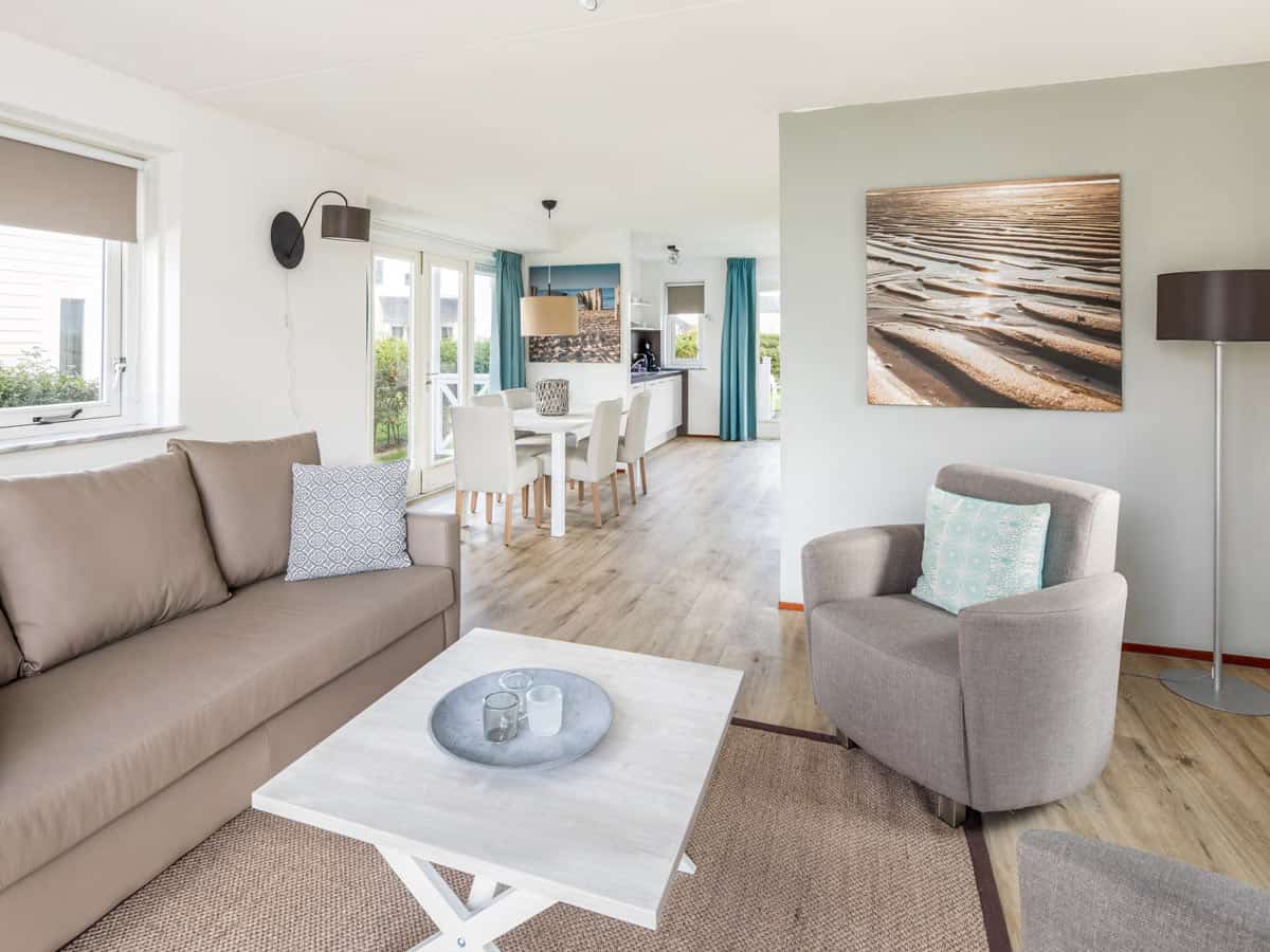 Impressie van de inrichting van villa CB4 Comfort voor 4 personen op Roompot Cape Helius