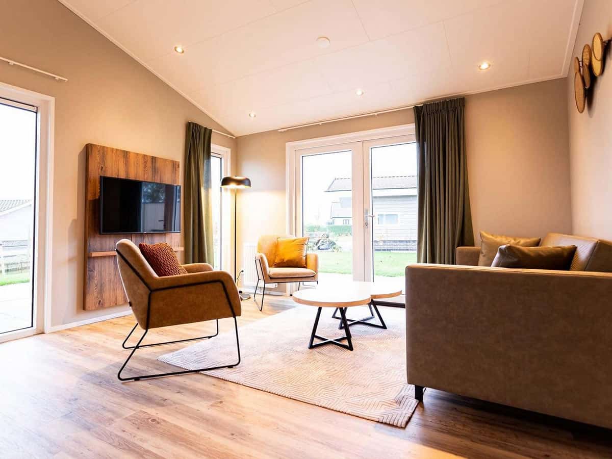 Impressie van de inrichting van chalet Leijhoeve voor 5 personen op TopParken Park Westerkogge in Berkhout