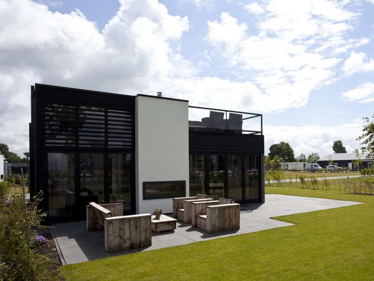 Impressie van chalet Cube Elite 6, een vakantiehuis in Gelderland voor 6 personen op EuroParcs Bad Hulckesteijn in Nijkerk