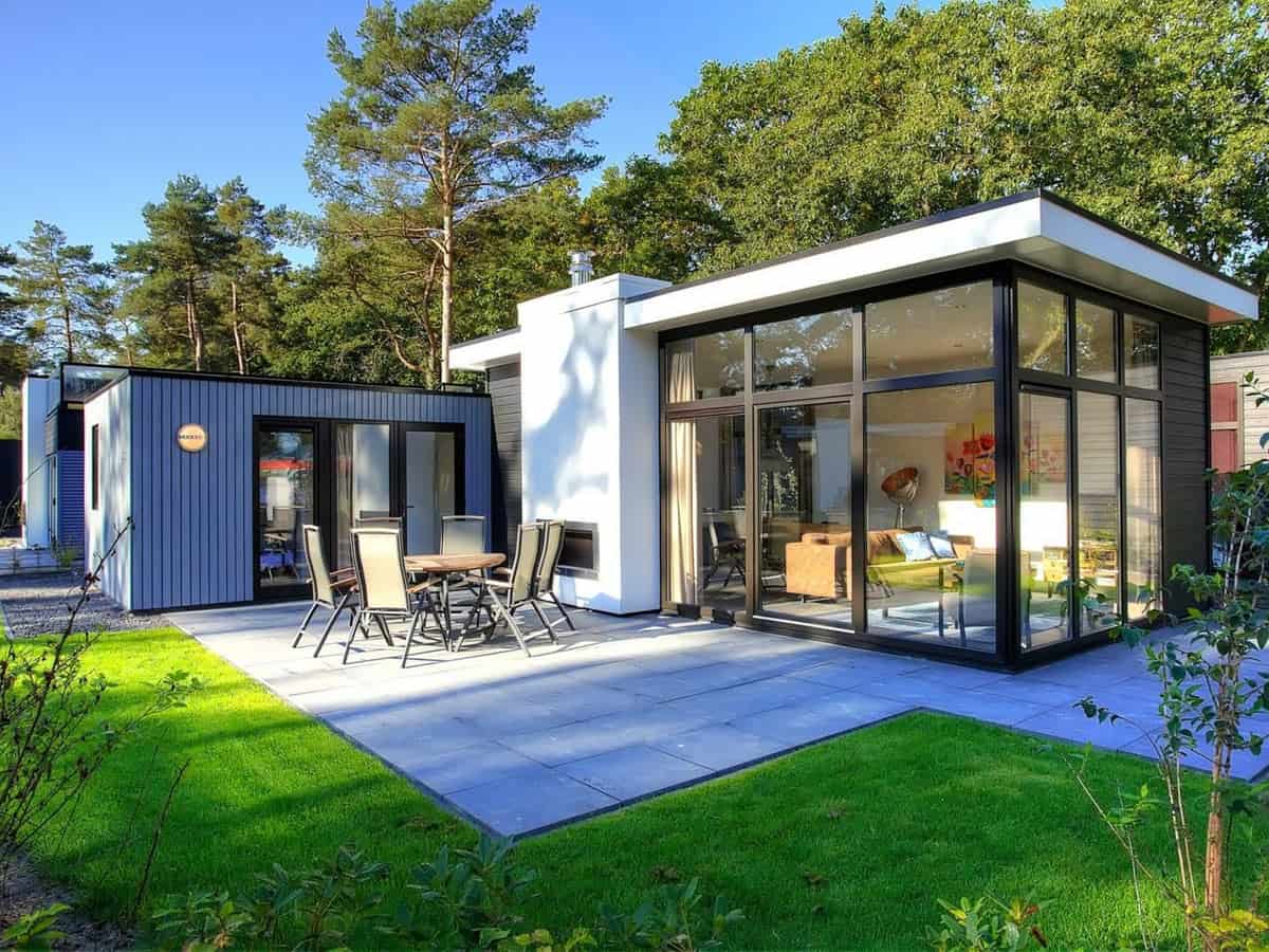 Impressie van chalet L-Cube 6, een vakantiehuis in Gelderland voor 6 personen op EuroParcs Bad Hulckesteijn in Nijkerk