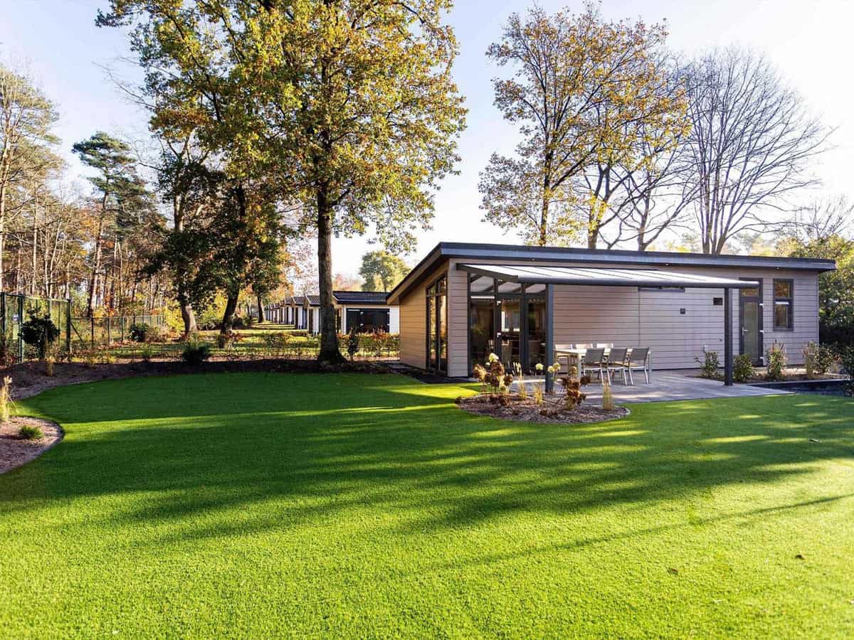 Impressie van chalet Rialto Max, een vakantiehuis op de Veluwe voor 6 personen bij TopParken Recreatiepark ‘t Gelloo in Ede