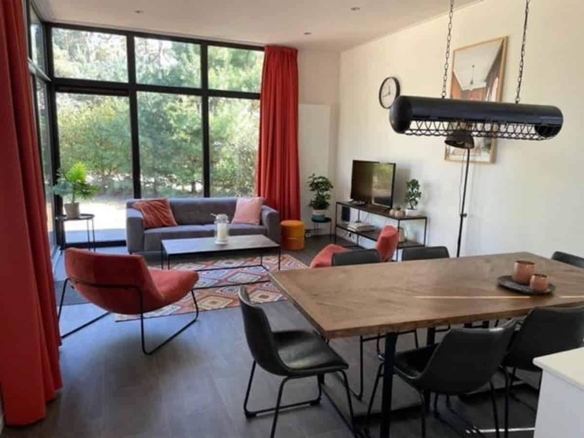 Impressie van de inrichting van de Cube Maximaal 6 voor 6 personen op EuroParcs De Zanding in Otterlo